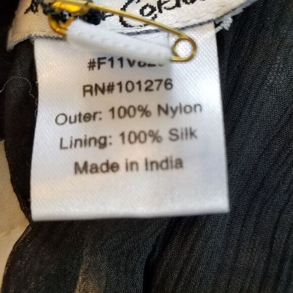 Foley + Corinna Beaded Floral Silk Cardigan Draped Open Front Vest XS - Picture 9 of 9